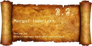 Mergel Henriett névjegykártya